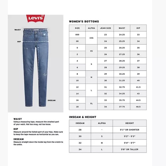 LEVI'S BLACK SKINNY JEANS - Picture 5 of 5